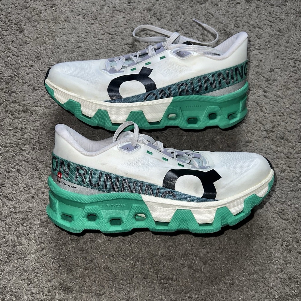 On Cloudmonster Hyper Women Size 8 Undyed Mint Running Shoes Sneakers
